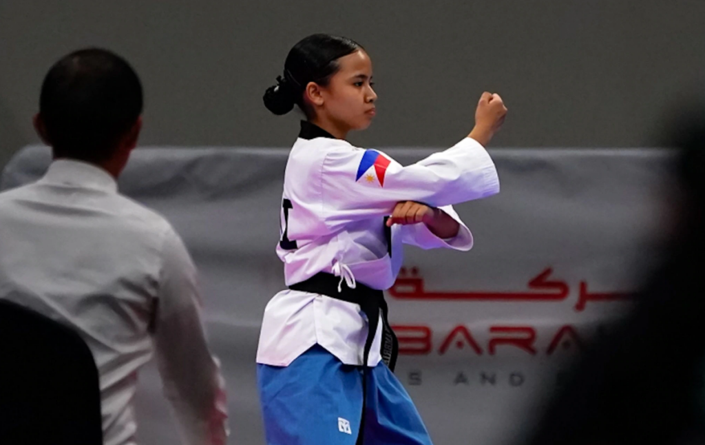 Taekwondo: Kristen Aguila wins silver for the Philippines in poomsae at AYG